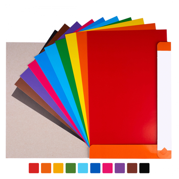 Картон кольоровий Yes Orange Line А4, двосторонній, папка, 10 аркушів (954896) - Pampik - 2