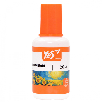 Коригувальна рідина з пензликом Yes Orange Line, 20 мл (340112) - Pampik