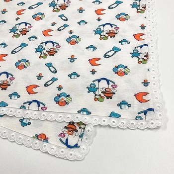 Пеленка фланелевая NL Baby Игрушки, 100х90 см, разноцветный (35134) - Pampik - 5