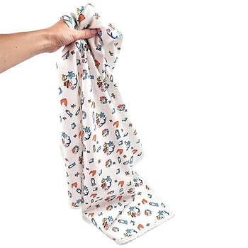 Пеленка фланелевая NL Baby Игрушки, 100х90 см, разноцветный (35134) - Pampik - 7