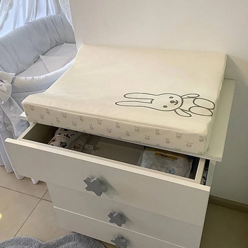 Комод NL Baby, 73x80х46 см, білий з сірим (3045/37896) - Pampik - 6