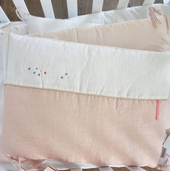 Бортик в кроватку Moulin Roty, 42х190 см, розовый (664091/33285) - Pampik - 4