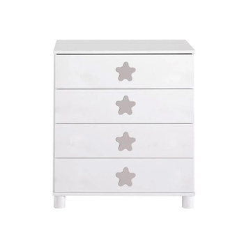 Комод NL Baby, 73x80х46 см, білий з бежевим (3044/37895) - Pampik