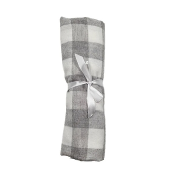 Пелюшка фланелева NL Baby, 80х80 см, біло-сірий (0020/38401) - Pampik