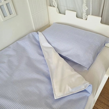 Наволочка NL Baby, 40х60 см, блакитний з білий (839+842/33871) - Pampik - 4