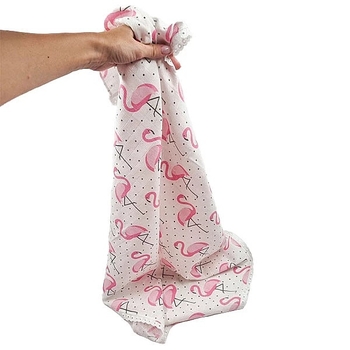 Пеленка муслиновая NL Baby Фламинго, 80х80 см, бело-розовый (36117) - Pampik - 6