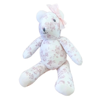 М'яка іграшка NL Baby Ведмідь, 38 см, біло-рожевий (828/32193) - Pampik - 2