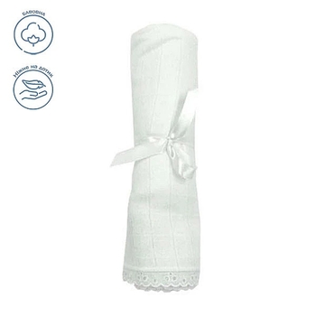 Пеленка муслиновая NL Baby, 80х80 см, белый (0000/25543) - Pampik - 2