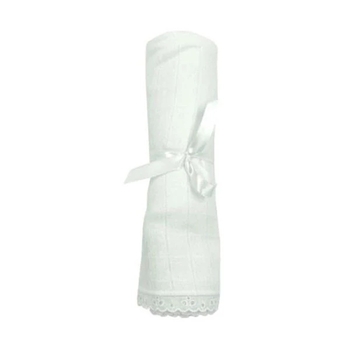 Пеленка муслиновая NL Baby, 80х80 см, белый (0000/25543) - Pampik