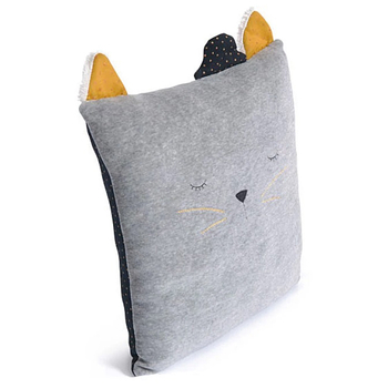 Подушка декоративная Moulin Roty Кот в шляпе, серый (666130/26421) - Pampik - 2