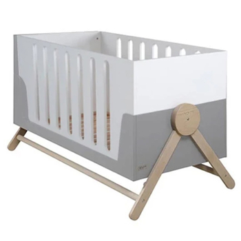 Кровать детская Micuna Big Swing, 70х140 см, серая с белой (35325) - Pampik