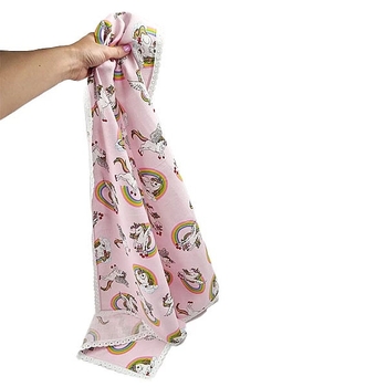 Пеленка муслиновая NL Baby Единорог, 80х80 см, розовый (32587) - Pampik - 7