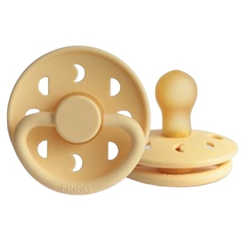 Пустышка латексная Frigg Moon Phase Pale Daffodil, круглая, size 1, 0-6 мес., желтый (000571) - Pampik