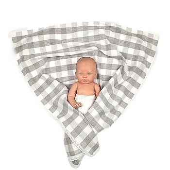 Пелюшка фланелева NL Baby, 80х80 см, біло-сірий (020/38367) - Pampik - 6