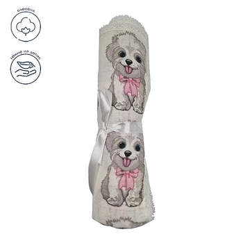 Пелюшка муслінова NL Baby, 80х80 см, біло-рожевий (0000/37542) - Pampik - 2