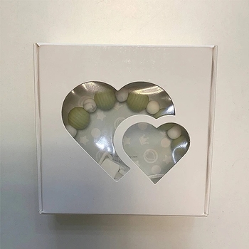 Тримач для пустушки NL Baby, силіконовий, хаки з білим (0000/37364) - Pampik - 4