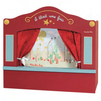 Ігровий театр Moulin Roty, дерев'яний настільний, червоний (711304/8183) - Pampik