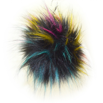 Брелок Yes с пушком Fashion, 9 см, разноцветный (558112) - Pampik