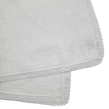 Пеленка муслиновая NL Baby, 80х80 см, белый (0000/25543) - Pampik - 5