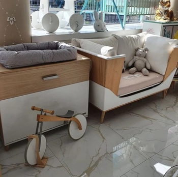 Ліжко-трансформер Micuna Dippo, 70х140 см, бежевий з білим (36721) - Pampik - 9