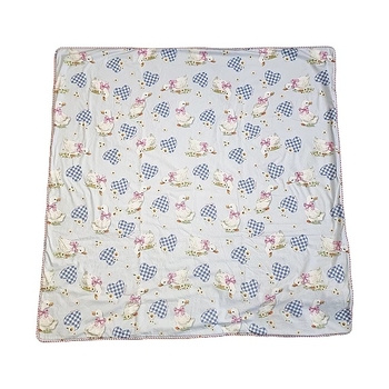 Полотенце-уголок NL Baby, 110х110 см, белый с розовым и голубим (861/37554) - Pampik - 2