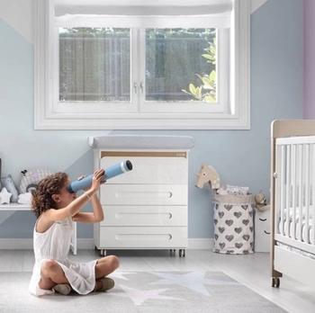 Комод пеленальний Micuna Magic & Mum, 93х79х49 см, білий з бежевим (B-1845/30141) - Pampik - 2