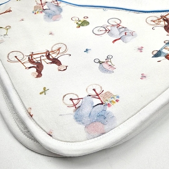 Рушник-куточок NL Baby в коробці, 75х75 см, білий з блакитним (017+019/38130) - Pampik - 5