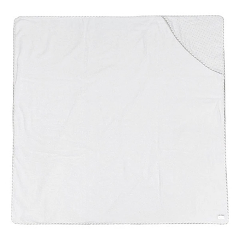 Полотенце-уголок NL Baby, 110х110 см, белый с серым (872/37598) - Pampik - 2