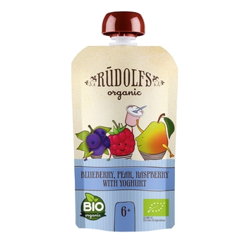 Пюре Rudolfs Pouch Фрукты с йогуртом, 110 г - Pampik