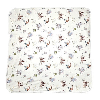 Рушник-куточок NL Baby в коробці, 75х75 см, білий з блакитним (017+019/38130) - Pampik - 3