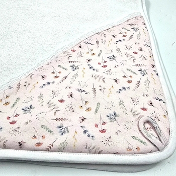 Рушник-куточок NL Baby в коробці, 75х75 см, білий з рожевим (014+019/38129) - Pampik - 5