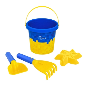 Набір для ігор у піску Tigres Український піксель з термонаклейкою, 4 елементи (39949) - Pampik