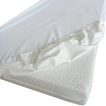 Простирадло на резинці NL Baby, водонепроникне, 120х60 см, білий (003/34731) - Pampik - 5