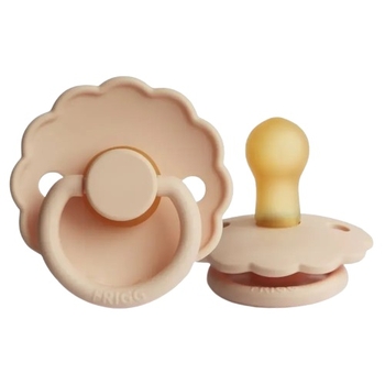 Пустышка латексная Frigg Daisy Pink Cream, круглая, size 2, 6-18 мес., кремовый (000546) - Pampik
