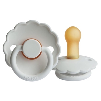 Пустушка латексна Frigg Daisy Bright White, кругла, size 2, 6-18 міс., білий (000508) - Pampik