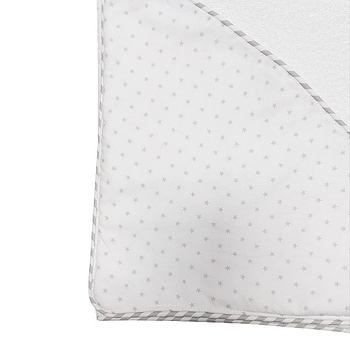 Полотенце-уголок NL Baby, 110х110 см, белый с серым (872/37598) - Pampik - 4