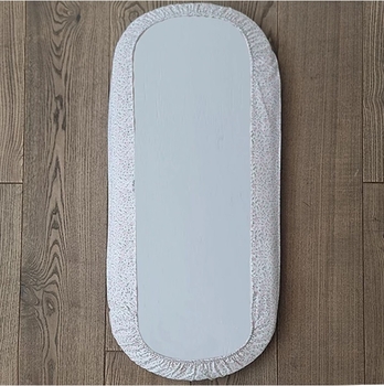 Простирадло на резинці Micuna для колиски Nacelle, 78х36 см, 2 шт., рожевий, білий (807+842/31852) - Pampik - 2