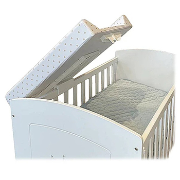 Дошка пеленальна відкидна Micuna Горох бежевий, 50х70 см, білий (CP-744/26985) - Pampik - 2