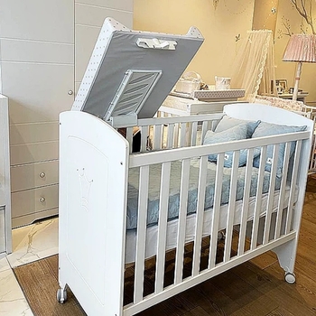 Дошка пеленальна відкидна Micuna Горох бежевий, 50х70 см, білий (CP-744/26985) - Pampik - 5