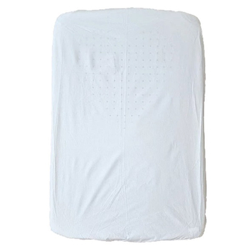 Простирадло на резинці Micuna для колиски Nacelle, 72х49 см, 2 шт., білий, сірий (TX-1781/26906) - Pampik - 2