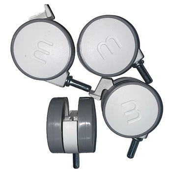 Колесо для ліжка зі стопром Micuna б/р, білий (R-50/36190) - Pampik - 2