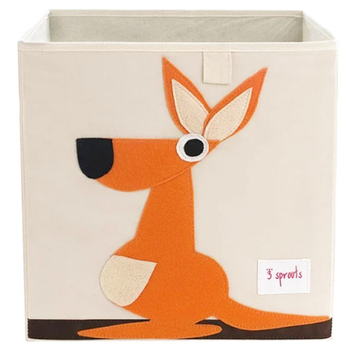 Куб для зберігання 3 Sprouts Кенгуру, 33х33х33 см, бежевий (IBXKAN/9295) - Pampik