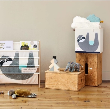 Куб для зберігання 3 Sprouts Лінивець, 33х33х33 см, бежевий (IBXSLO/36219) - Pampik - 3