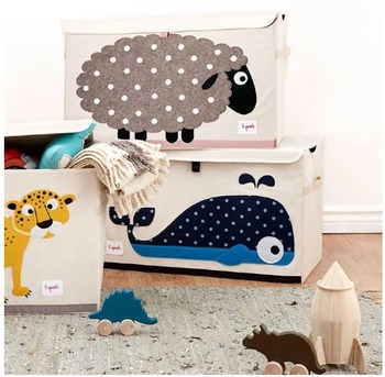 Ящик для хранения 3 Sprouts Кит, 38x61x37 см, бежевый (ITCWHL/10758) - Pampik - 3