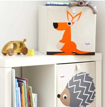 Куб для зберігання 3 Sprouts Кенгуру, 33х33х33 см, бежевий (IBXKAN/9295) - Pampik - 2