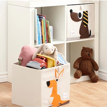 Куб для зберігання 3 Sprouts Собака, 33х33х33 см, бежевий (IBXDOG/9293) - Pampik - 3