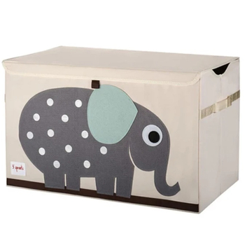 Ящик для зберігання 3 Sprouts Слон, 38x61x37 см, бежевий (ITCELE/14076) - Pampik
