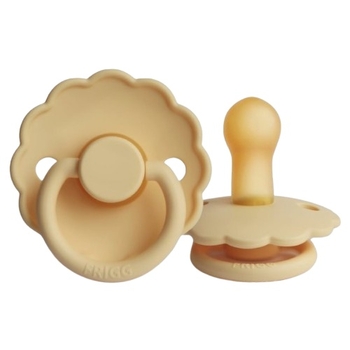 Пустышка латексная Frigg Daisy Pale Daffodil, круглая, size 1, 0-6 мес., светло-желтый (000539) - Pampik