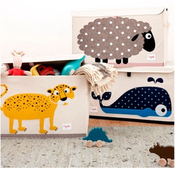 Ящик для зберігання 3 Sprouts Леопард, 38x61x37 см, бежевий (ITCLEO/10759) - Pampik - 4