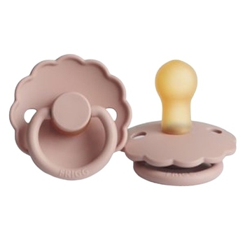 Пустушка латексна Frigg Daisy Blush, кругла, size 1, 0-6 міс., пудровий (000503) - Pampik